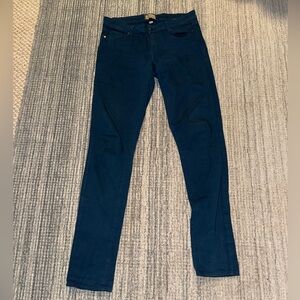 PAIGE “Peg Skinny” Jeans in Teal/Dark Blue - Size 29